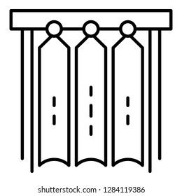 Cover louvers icon. Outline cover louvers vector icon for web design isolated on white background