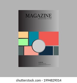 Cover for the magazine. Creative illustration color book design.
