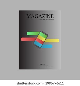 Cover for the magazine. Creative illustration color book design.