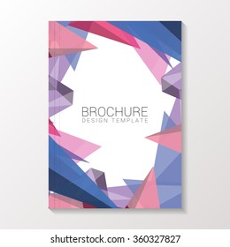 Cover Magazine with geometric shapes. Vector illustration.