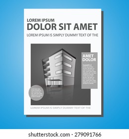 Cover and magazine layout. Vector