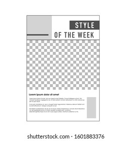 cover magazine simple and clean white and grey template 