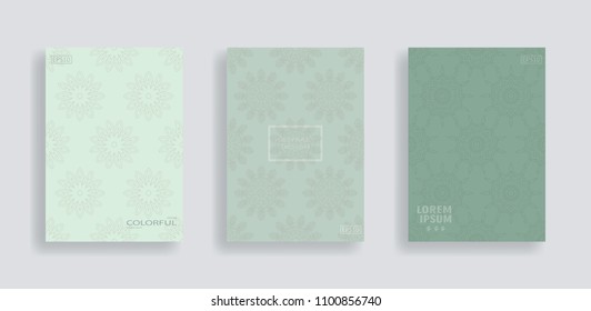 cover mandala texture,stock vector background set