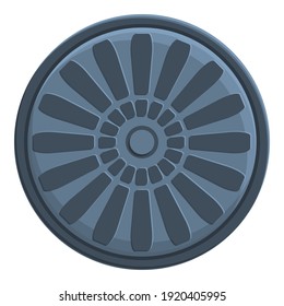 Cover manhole icon. Cartoon of cover manhole vector icon for web design isolated on white background