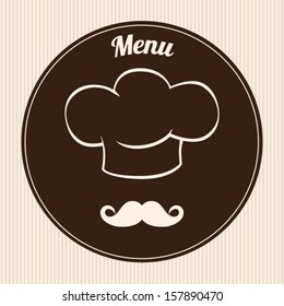 cover menu. Chef symbol. Vector illustration background