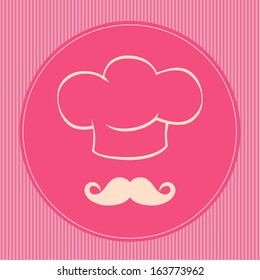 cover menu. Chef symbol. Vector illustration background