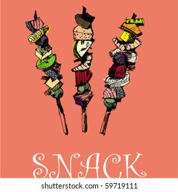 cover of menu, handmade picture based.