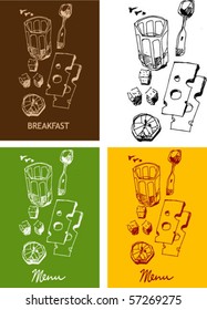 cover for menu - right size A4 - A3... handmade sketch based.