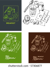 cover for menu - right size A4 - A3... handmade sketch based.