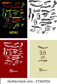 cover for menu - right size A4 - A3... handmade sketch based.