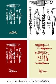 cover for menu - right size A4 - A3... handmade sketch based.