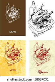cover for menu - right size A4 - A3... handmade sketch based.