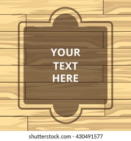 Cover menu with wood texture, Vector illustraion
