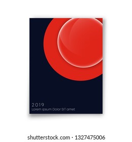 Cover minimal design. Abstract circle line background for the banner, flyer, poster, brochure or other printing products. Vector illustration.