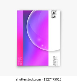 Cover minimal design. Abstract gradient background for the banner, flyer, poster, brochure or other printing products. Vector illustration.