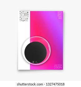 Cover minimal design. Abstract gradient background for the banner, flyer, poster, brochure or other printing products. Vector illustration.