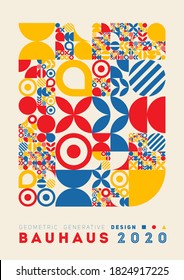 Cubierta con un diseño mínimo. Fresco fondo geométrico de procedimiento para su diseño. Diseño de estilo suizo para diario, portada, marca, afiche