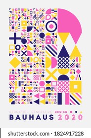 Cover with minimal design. Cool procedural geometric backgrounds for your design. Swiss style layout for journal, cover, branding, poster