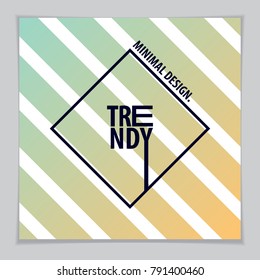 Cover with minimal design. Web, commerce or events vector graphic design template. Vector geometric pattern used in modern design. Minimalistic brochure design.