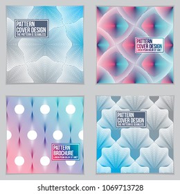 Cover with minimal designs. Web, commerce or events vector graphic design templates set. Vector geometric patterns used in modern designs. Minimalistic brochure designs.