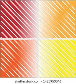 The cover model is a simple gradation of motifs with white red hearts, young orange, orange and yellow stripes