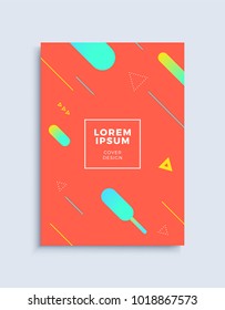 Cubre una plantilla de diseño abstracto moderna. Composición de formas geométricas degradadas para volante, pancarta, folleto y afiche. Ilustración vectorial Eps10.