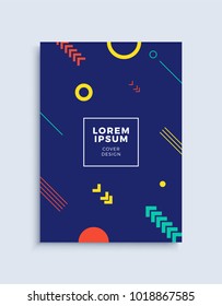 Cover modern abstract design template. Gradient geometric shapes composition for flyer, banner, brochure and poster. Eps10 vector illustration.