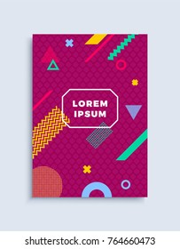 Cover modern abstract design template. Minimal geometric shapes composition for flyer, banner, brochure and poster. Eps10 vector illustration.