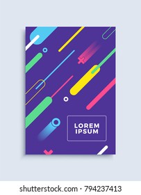 Cover modern abstract design template. Minimal geometric shapes composition for flyer, banner, brochure and poster. Eps10 vector illustration.