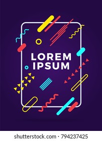 Cubre una plantilla de diseño abstracto moderna. Mínima composición geométrica para volante, pancarta, folleto y afiche. Ilustración vectorial Eps10.