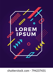 Cubre una plantilla de diseño abstracto moderna. Mínima composición geométrica para volante, pancarta, folleto y afiche. Ilustración vectorial Eps10.