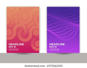 Cover modern template design, gradient cover design, bauhaus design cover, annual repport cover