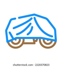 portada de la cubierta de la motocicleta, vector de color. signo de cubierta de la motocicleta. ilustración de símbolo aislado
