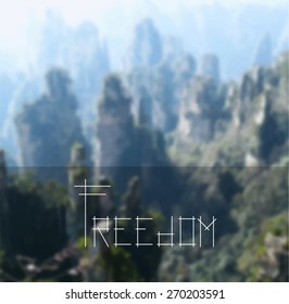 Cover with the mountains for your creativity
