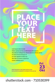 Cover multicolored abstract vector holographic 3D. Background with figures and objects for a magazine, packaging, poster, billboard, advertisement, cover, brochure, collage, catalog, presentation. 