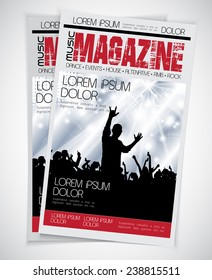 Cover Music Magazine. Vector illustration