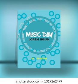 Cover music wave illustration, colorful musical background emblem isolated - vector concept simple
