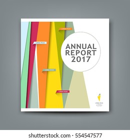 Cover new annual report colorful pattern design background, vector illustration