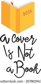 Ein Cover ist kein Buch-Vektordesign. Perfektes Design für Buchleser, Philosophen. POD-Design.