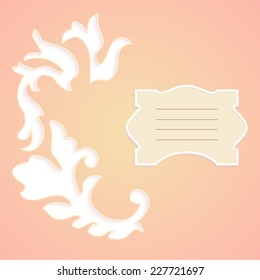 Cover for notebook in baroque style