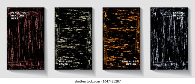 Cover for a notebook of a notebook. Black background with colored brush strokes.