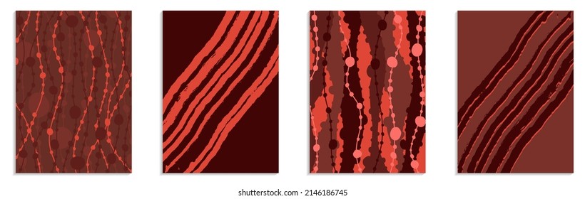 Cover for notebook and planner. Set of templates with abstract patterns. Doodle hand drawn, vector illustration.