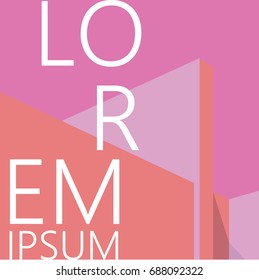 Cover for notebook. Simple architectural design