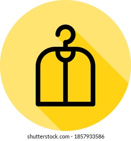 icono de contorno de cubierta en estilo de sombra larga