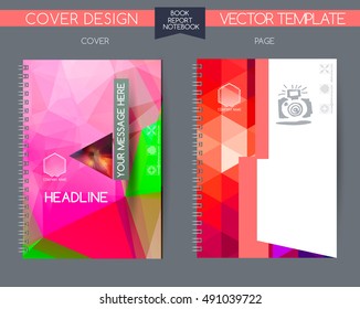 Cover and page of the annual report.