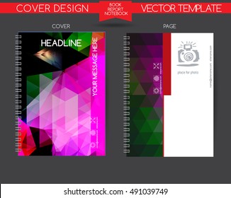 Cover and page of the annual report.