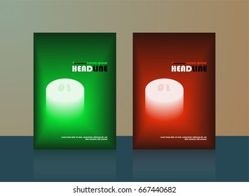Cover page and brochure with green and red design, Become a number one.