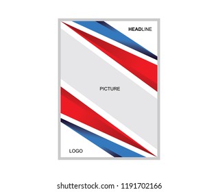 cover page business blue red color