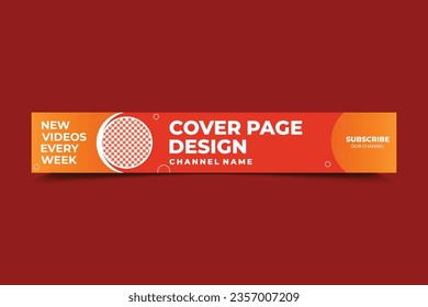 Cover page creative design Profile Header Electro Banner For Design Your Channel.