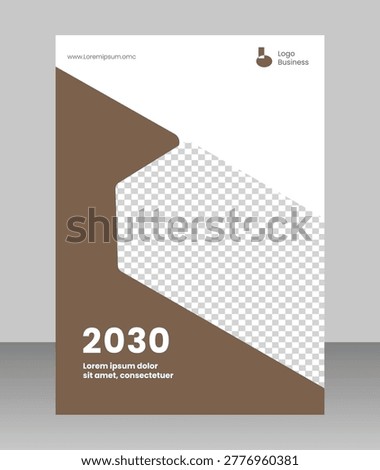 cover page design for annual report or power point presentation government sectors desert colors-BB02
